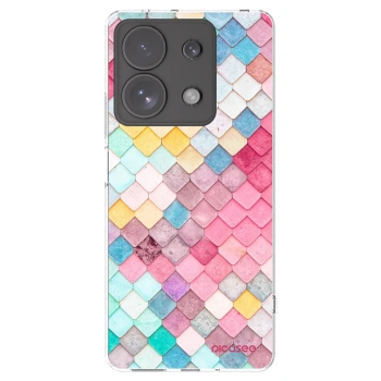 Picasee Xiaomi Redmi Note 13 Pro 4G Hülle - Transparentes Silikon - Farbiges Dach