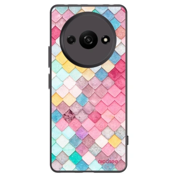 Picasee Xiaomi Redmi A3 Hülle - Schwarzes Silikon - Farbiges Dach