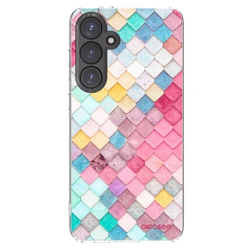 Picasee Samsung Galaxy S24 FE S721B Hülle - Transparentes Silikon - Farbiges Dach