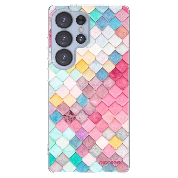 Picasee Samsung Galaxy S25 Ultra 5G Hülle - Transparentes Silikon - Farbiges Dach