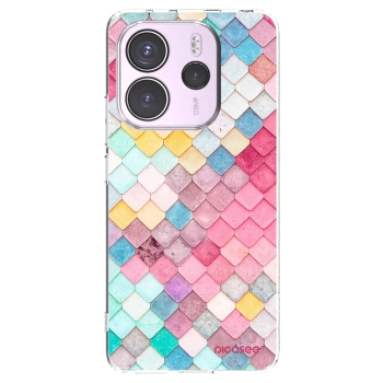 Picasee Xiaomi Redmi Note 14 4G Hülle - Transparentes Silikon - Farbiges Dach