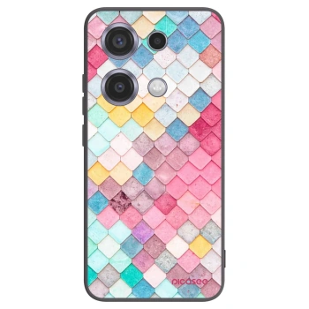 Picasee Xiaomi Redmi Note 14S Hülle - Schwarzes Silikon - Farbiges Dach