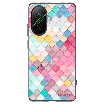 Picasee Xiaomi Poco F7 5G Hülle - Schwarzes Silikon - Farbiges Dach