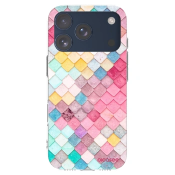 Picasee Apple iPhone 17 Pro Hülle - Transparentes Silikon - Farbiges Dach