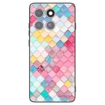 Picasee Motorola Edge 60 Fusion Hülle - Schwarzes Silikon - Farbiges Dach