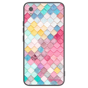 Picasee Xiaomi Redmi 7A Hülle - Schwarzes Silikon - Farbiges Dach