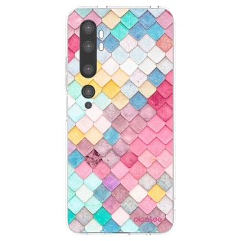 Picasee Xiaomi Mi Note 10 (Pro) Hülle - Transparentes Silikon - Farbiges Dach