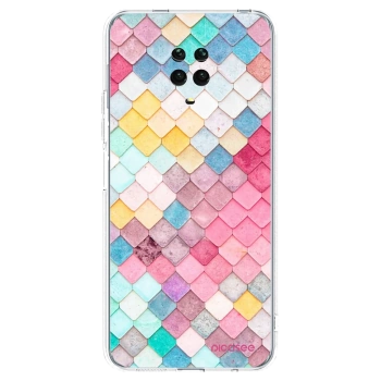 Picasee Xiaomi Redmi Note 9 Pro Hülle - Transparentes Silikon - Farbiges Dach
