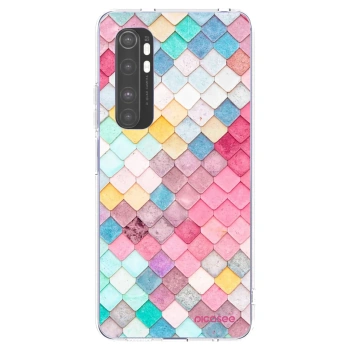 Picasee Xiaomi Mi Note 10 Lite Hülle - Transparentes Silikon - Farbiges Dach