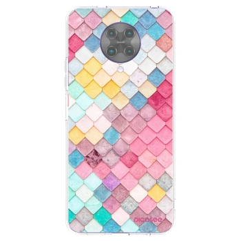 Picasee Xiaomi Poco F2 Pro Hülle - Transparentes Silikon - Farbiges Dach