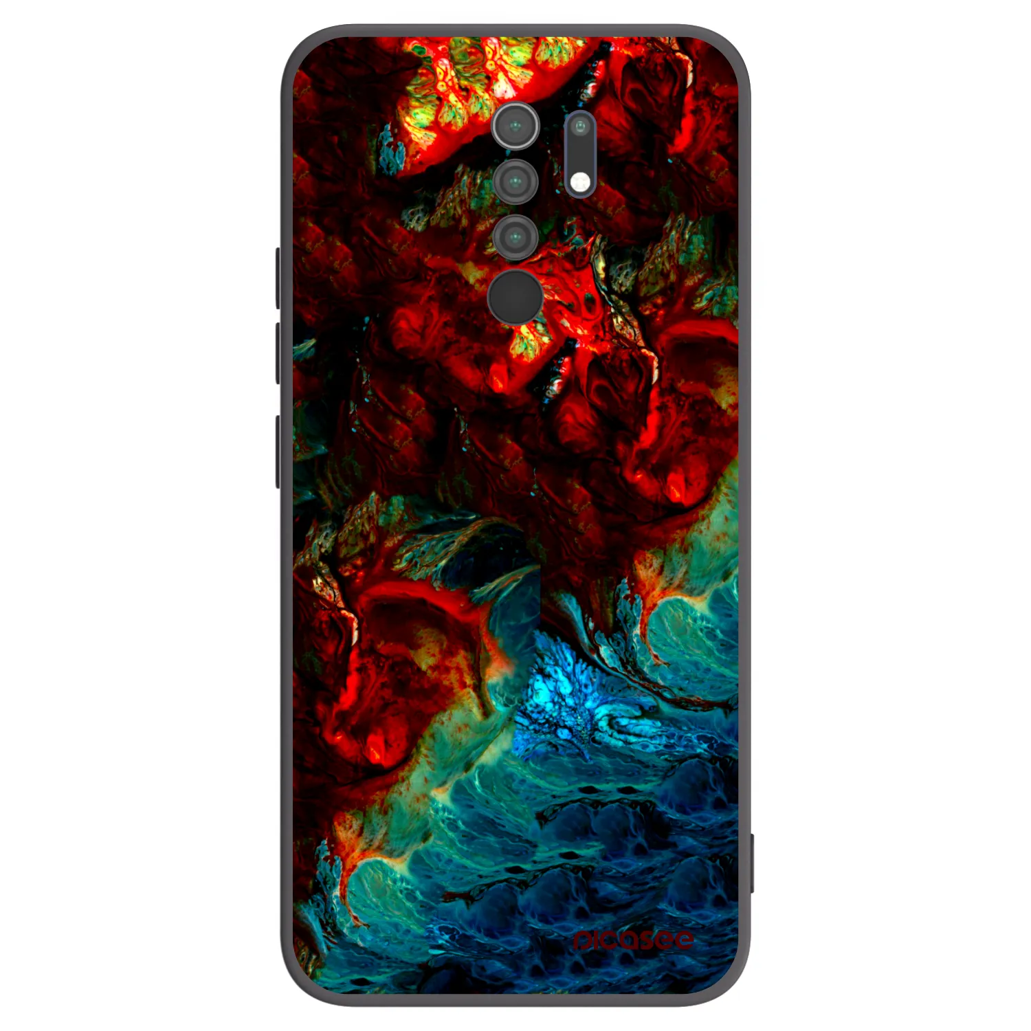Picasee Xiaomi Redmi 9 Hülle - Schwarzes Silikon - Universe