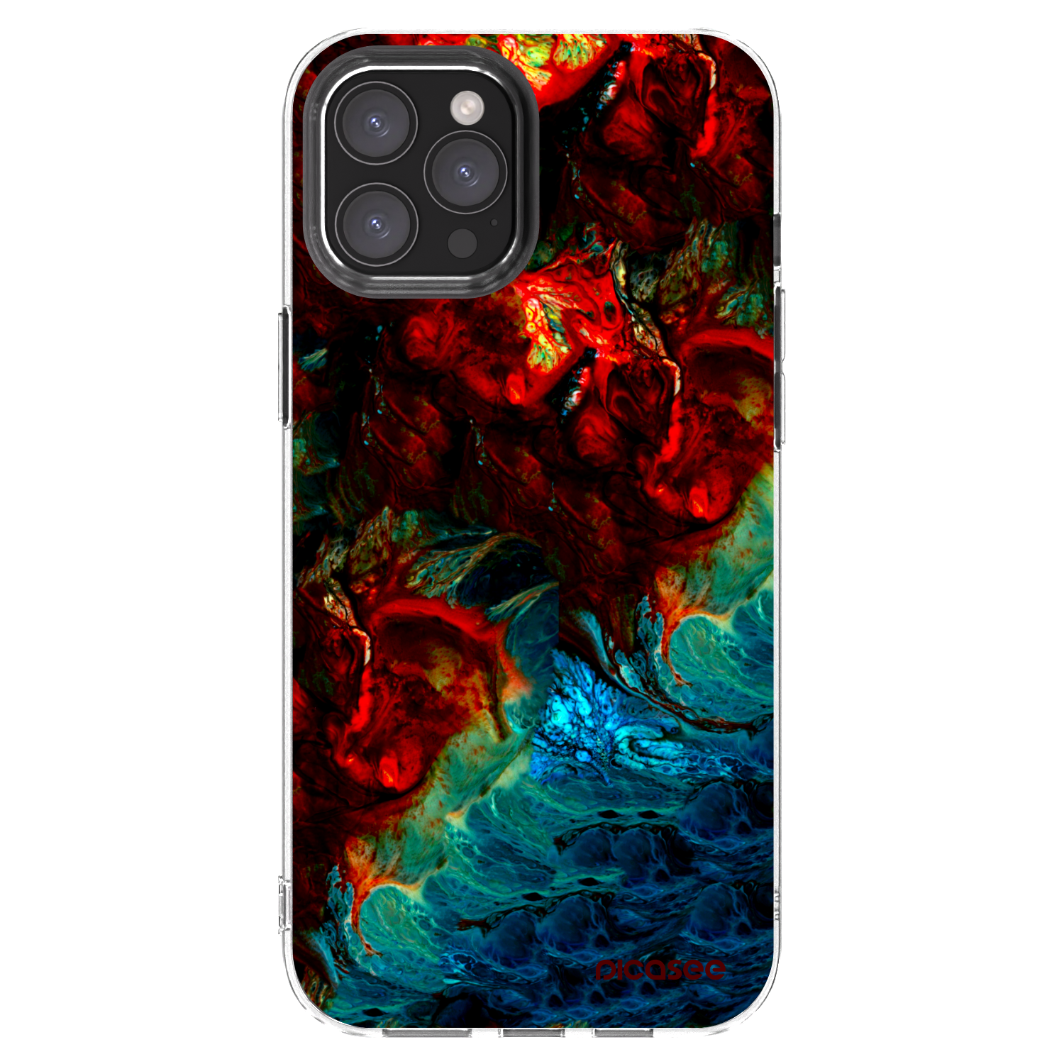 Picasee Apple iPhone 12 Pro Max Hülle - Transparentes Silikon - Universe