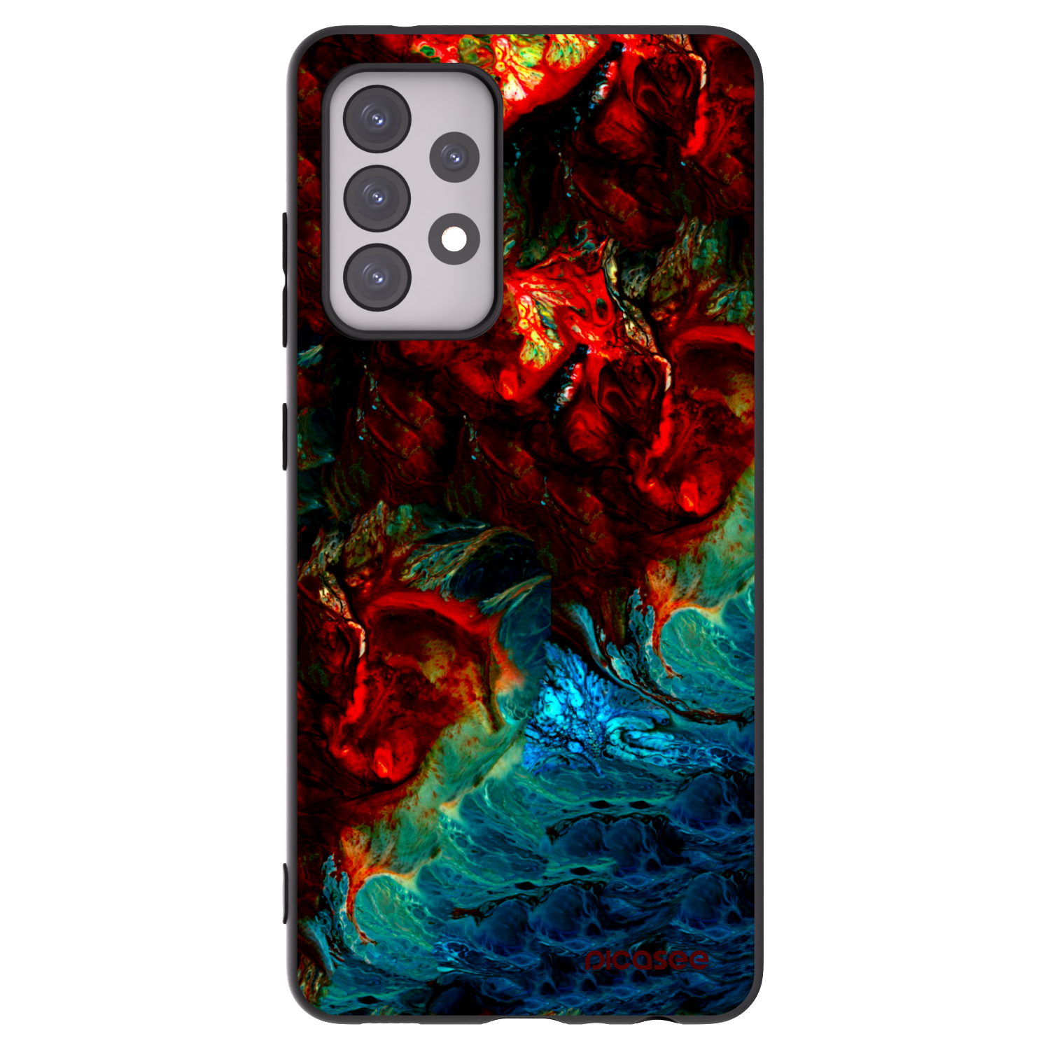 Picasee Samsung Galaxy A52 5G A525F Hülle - Schwarzes Silikon - Universe