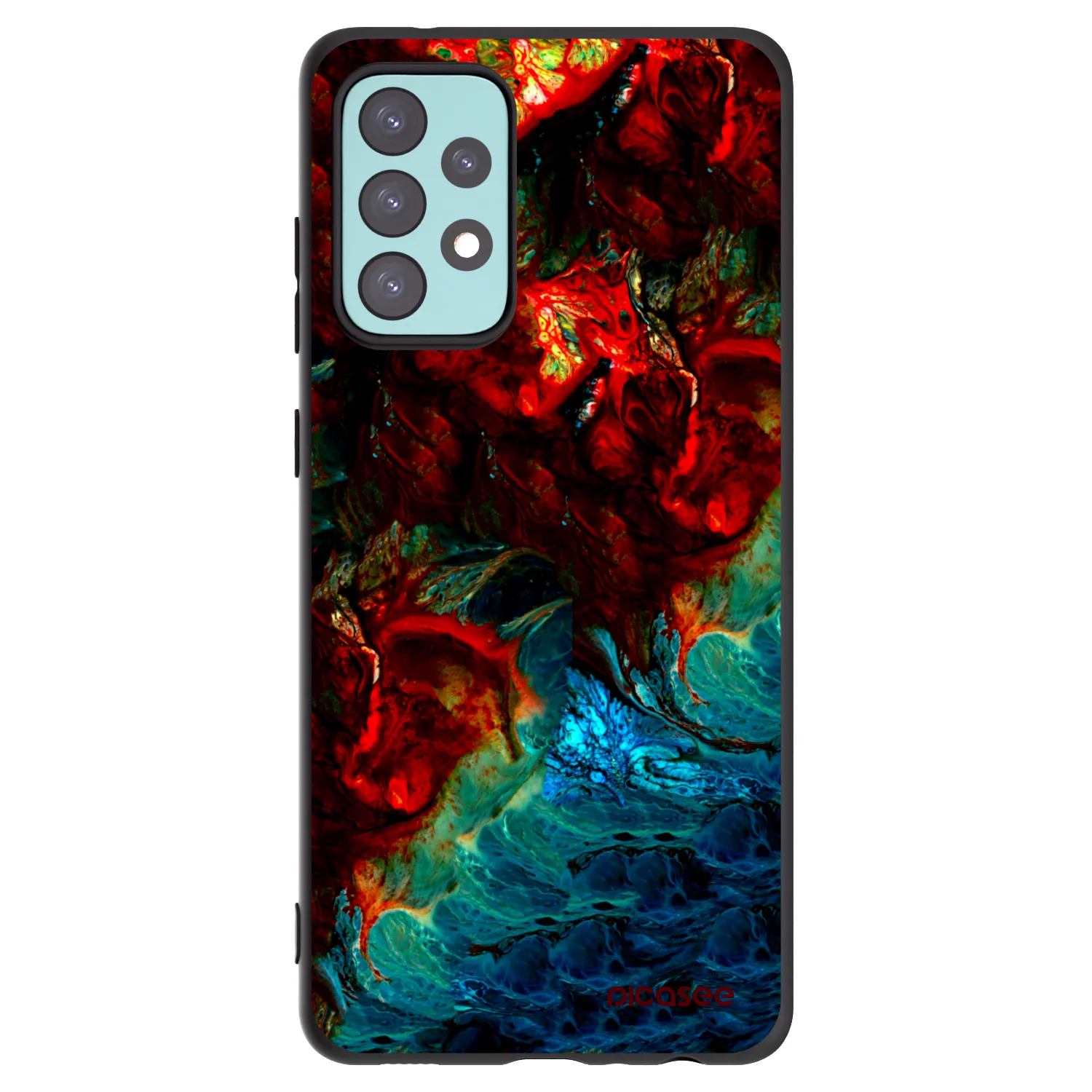 Picasee Samsung Galaxy A72 A725F Hülle - Schwarzes Silikon - Universe