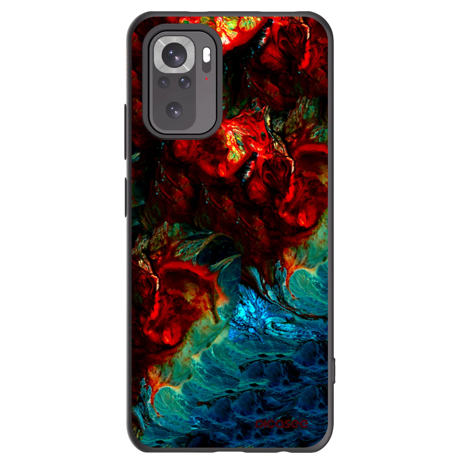 Picasee Xiaomi Redmi Note 10S Hülle - Schwarzes Silikon - Universe