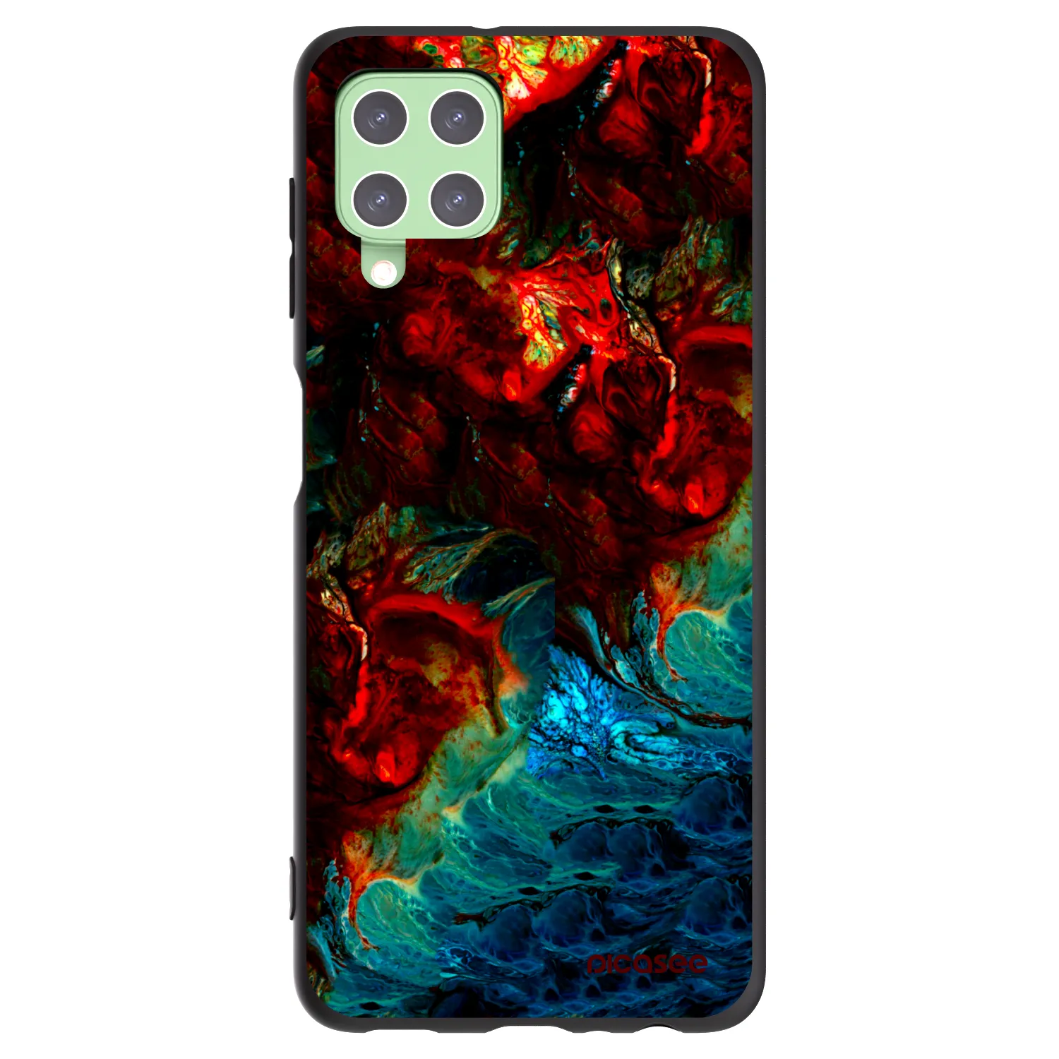 Picasee Samsung Galaxy A22 A225F 4G Hülle - Schwarzes Silikon - Universe