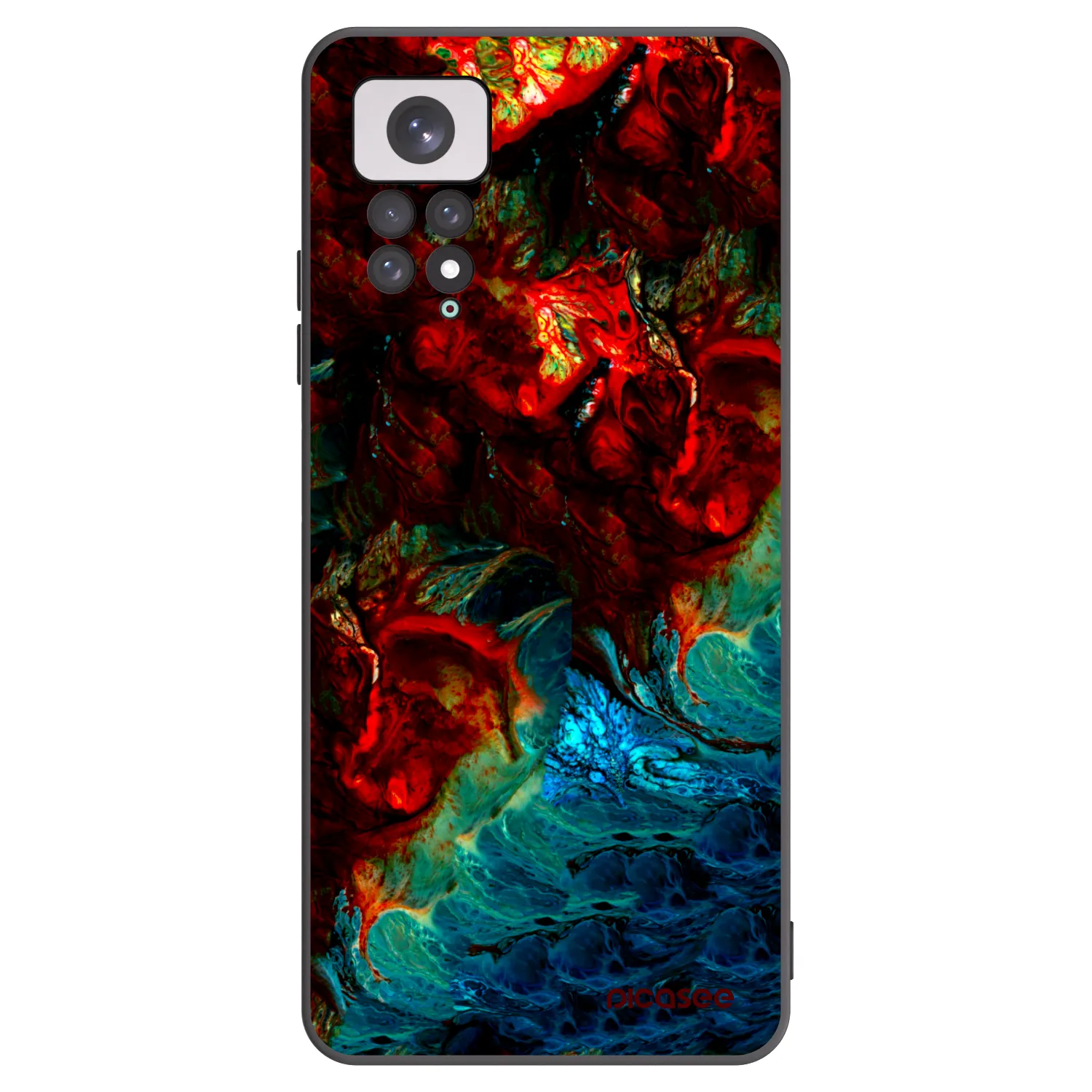 Picasee Xiaomi Redmi Note 11 Hülle - Schwarzes Silikon - Universe