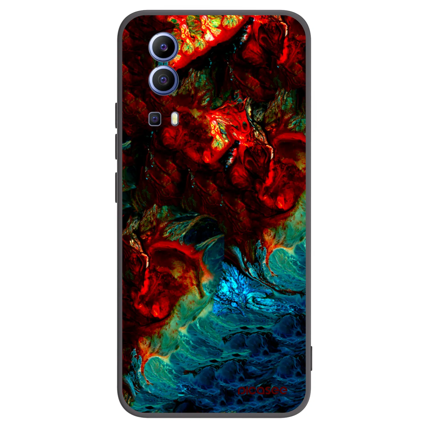 Picasee Vivo Y52 5G Hülle - Schwarzes Silikon - Universe
