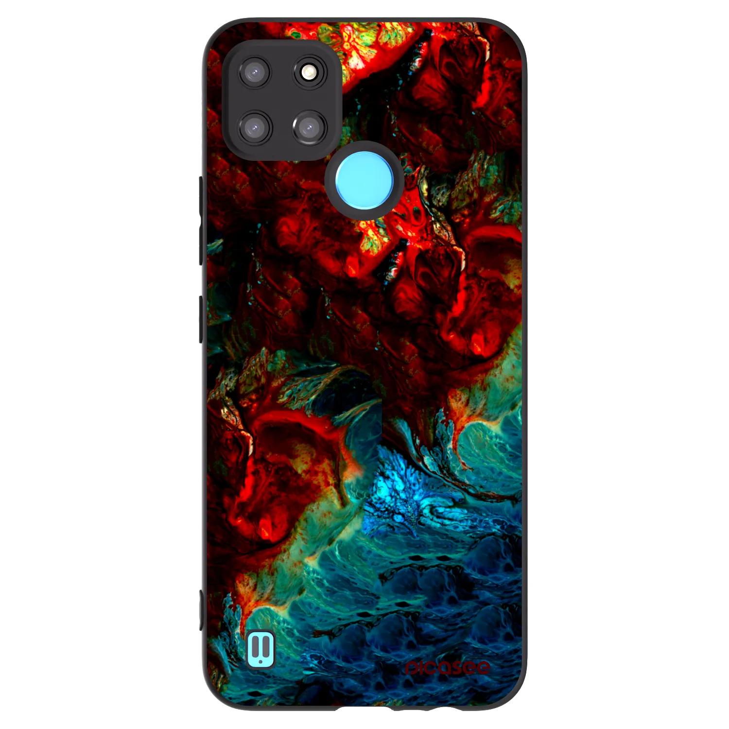 Picasee Realme C21Y Hülle - Schwarzes Silikon - Universe