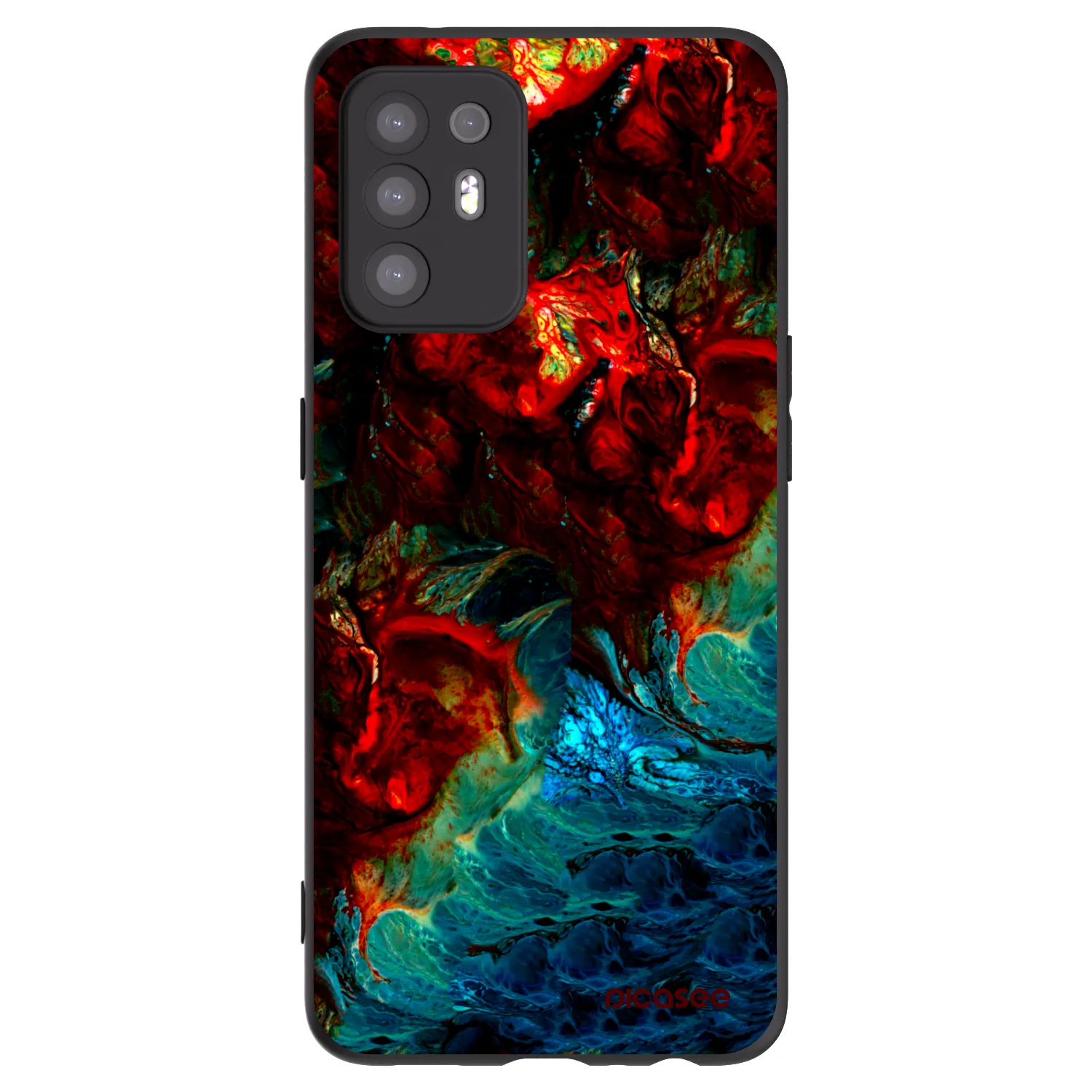 Picasee OPPO A94 5G Hülle - Schwarzes Silikon - Universe