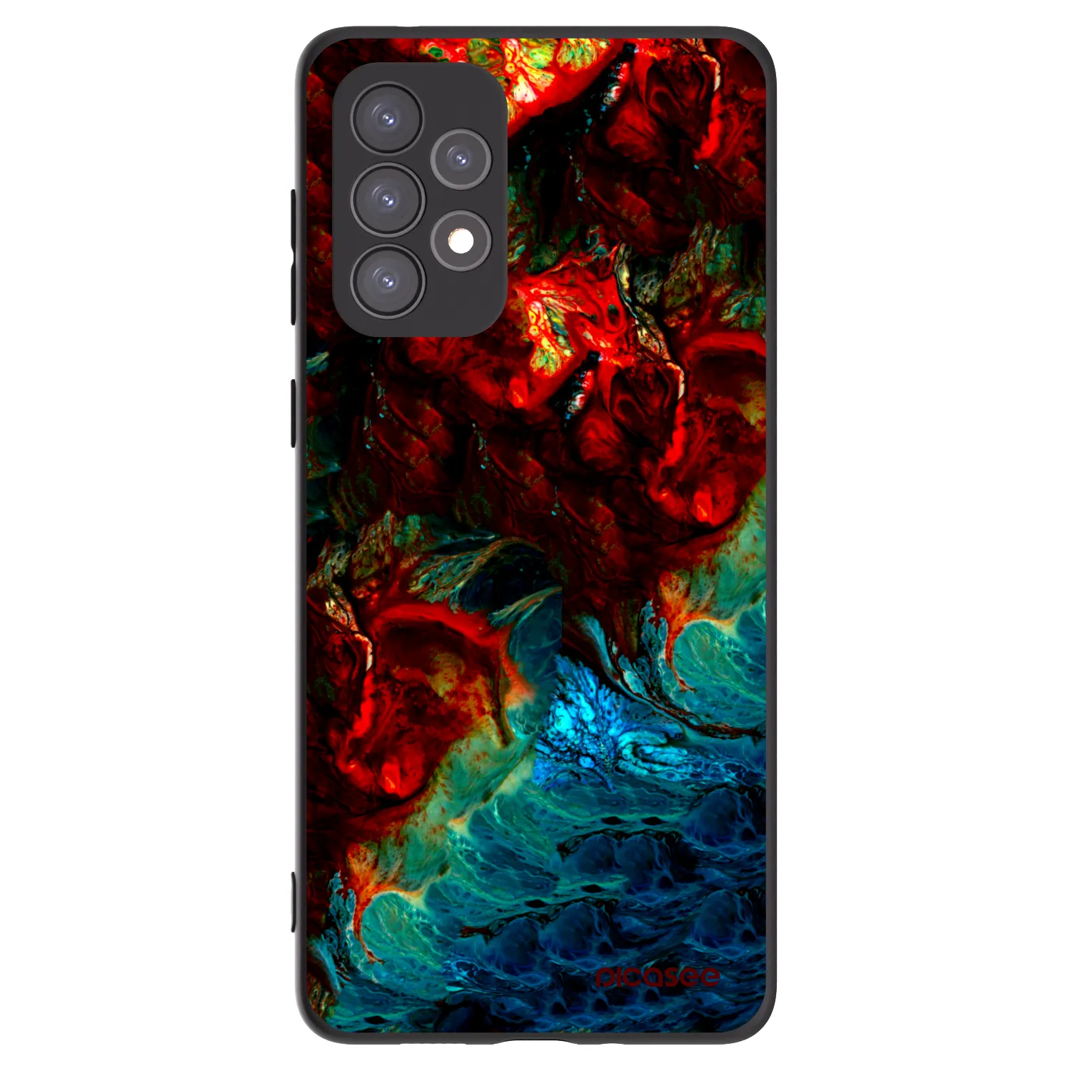 Picasee Samsung Galaxy A73 5G Hülle - Schwarzes Silikon - Universe