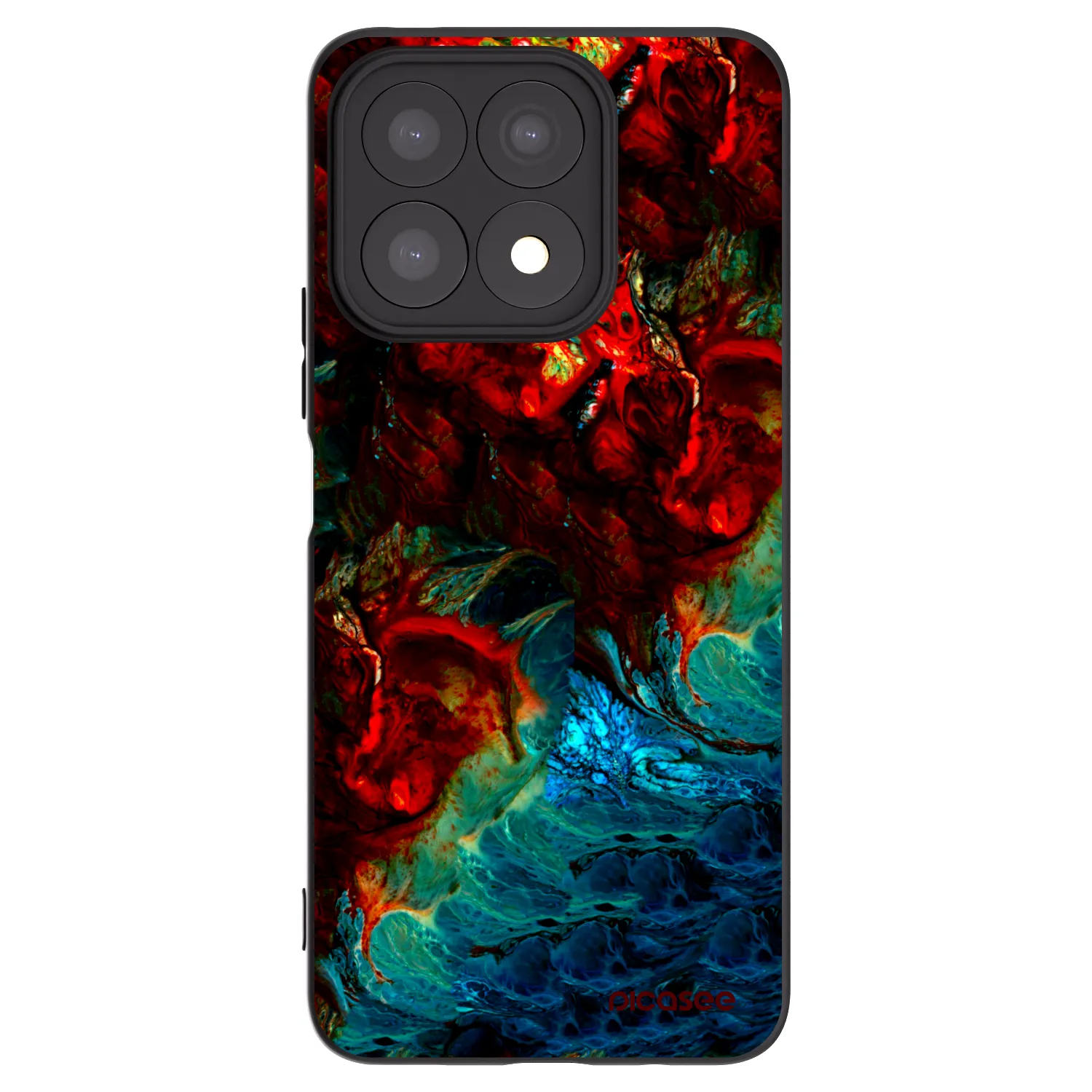 Picasee Honor X8a Hülle - Schwarzes Silikon - Universe