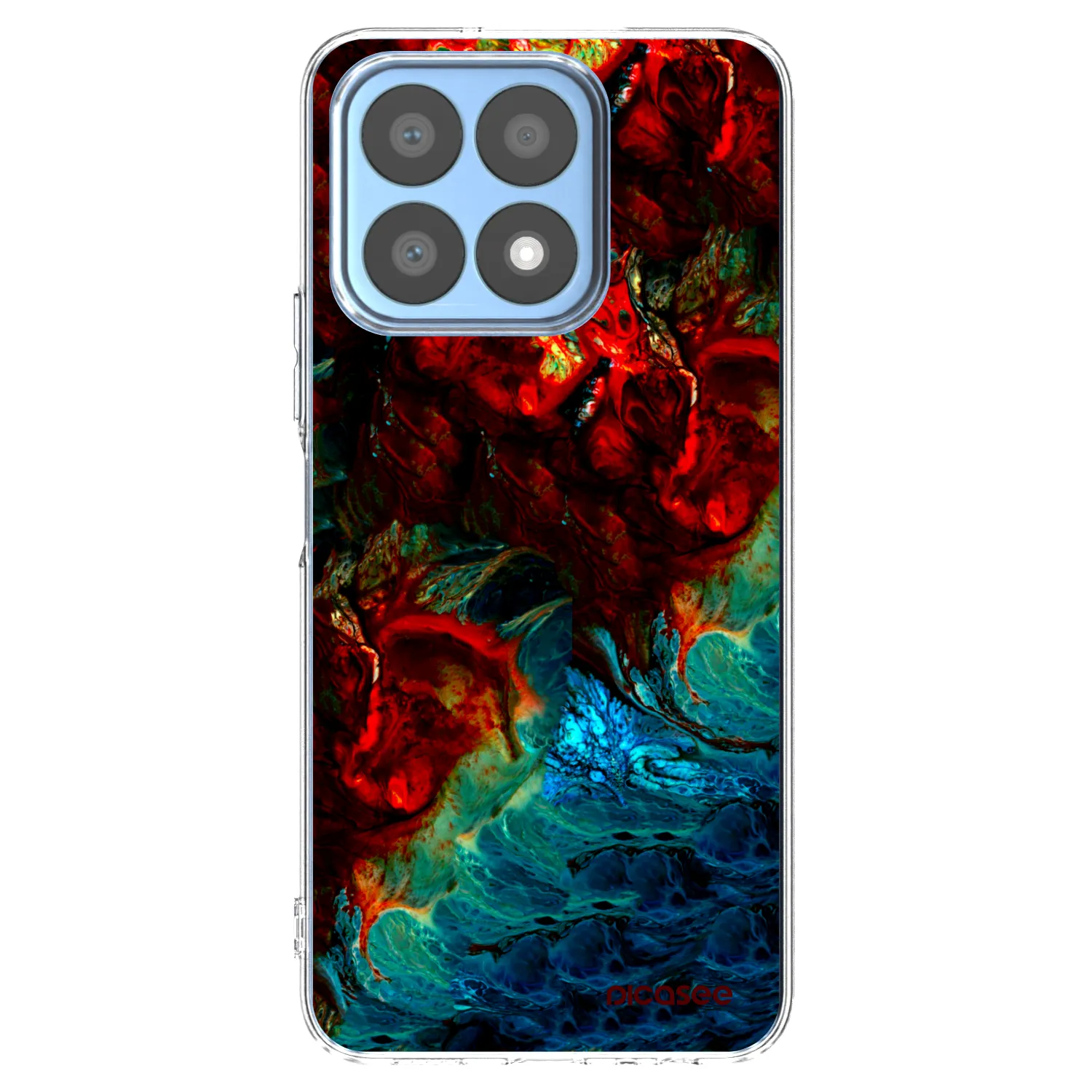 Picasee Honor X8a Hülle - Transparentes Silikon - Universe