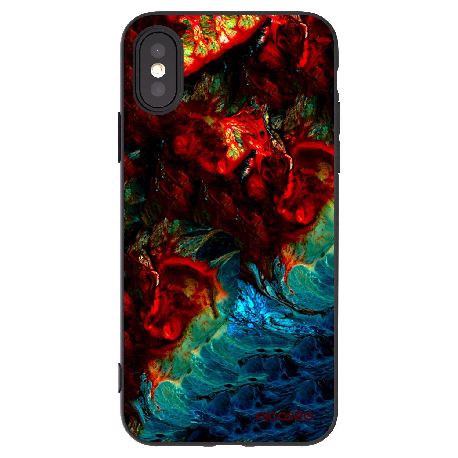 Picasee Apple iPhone X/XS Hülle - Schwarzes Silikon - Universe
