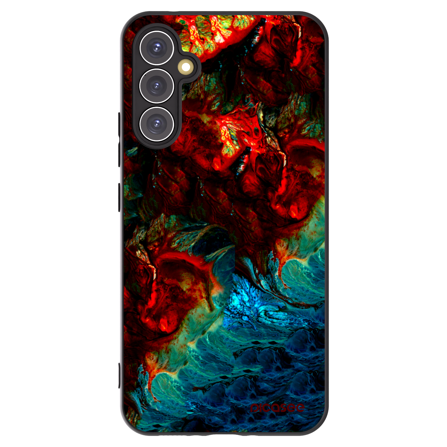 Picasee Samsung Galaxy A34 5G A346B Hülle - Schwarzes Silikon - Universe