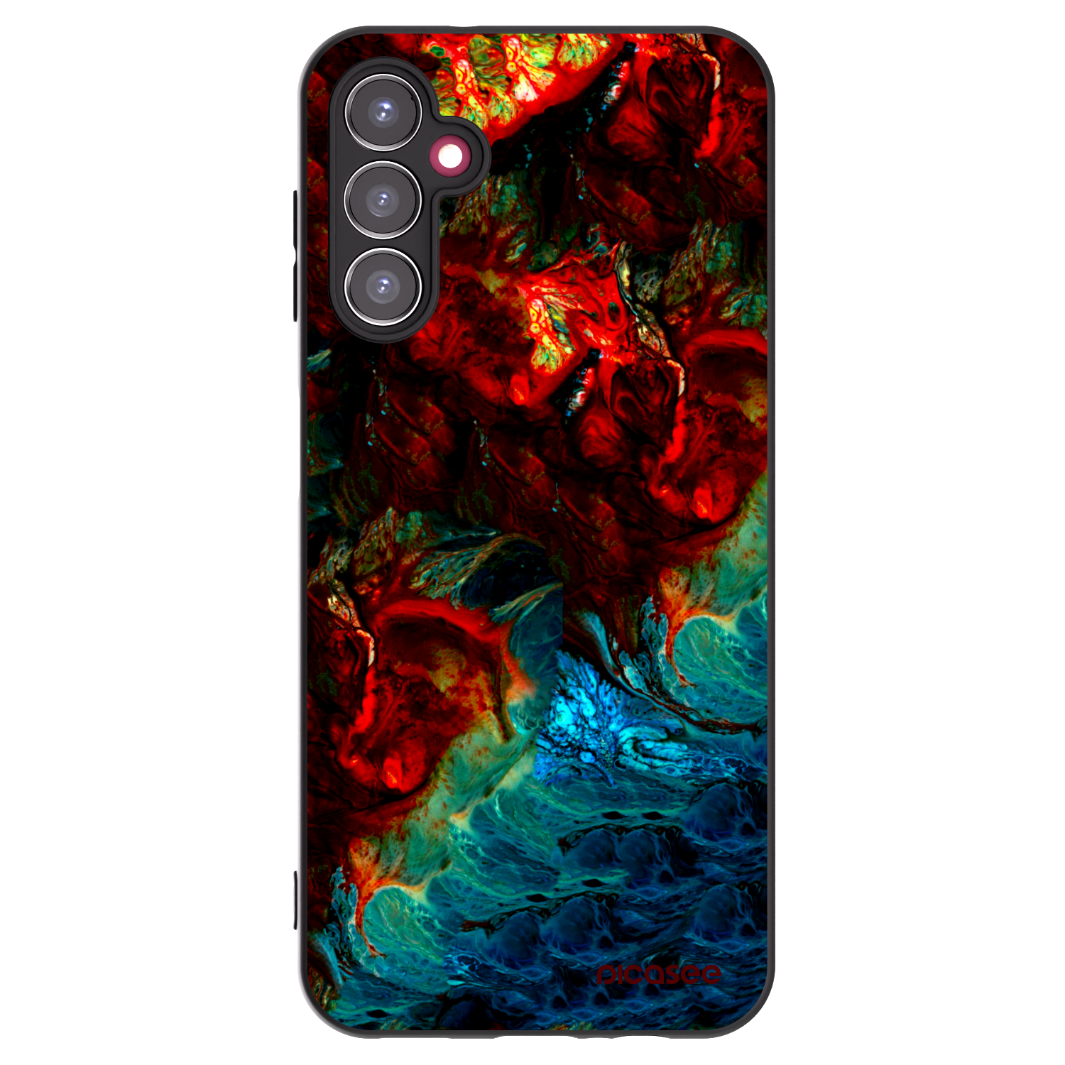 Picasee Samsung Galaxy A14 5G A146P Hülle - Schwarzes Silikon - Universe