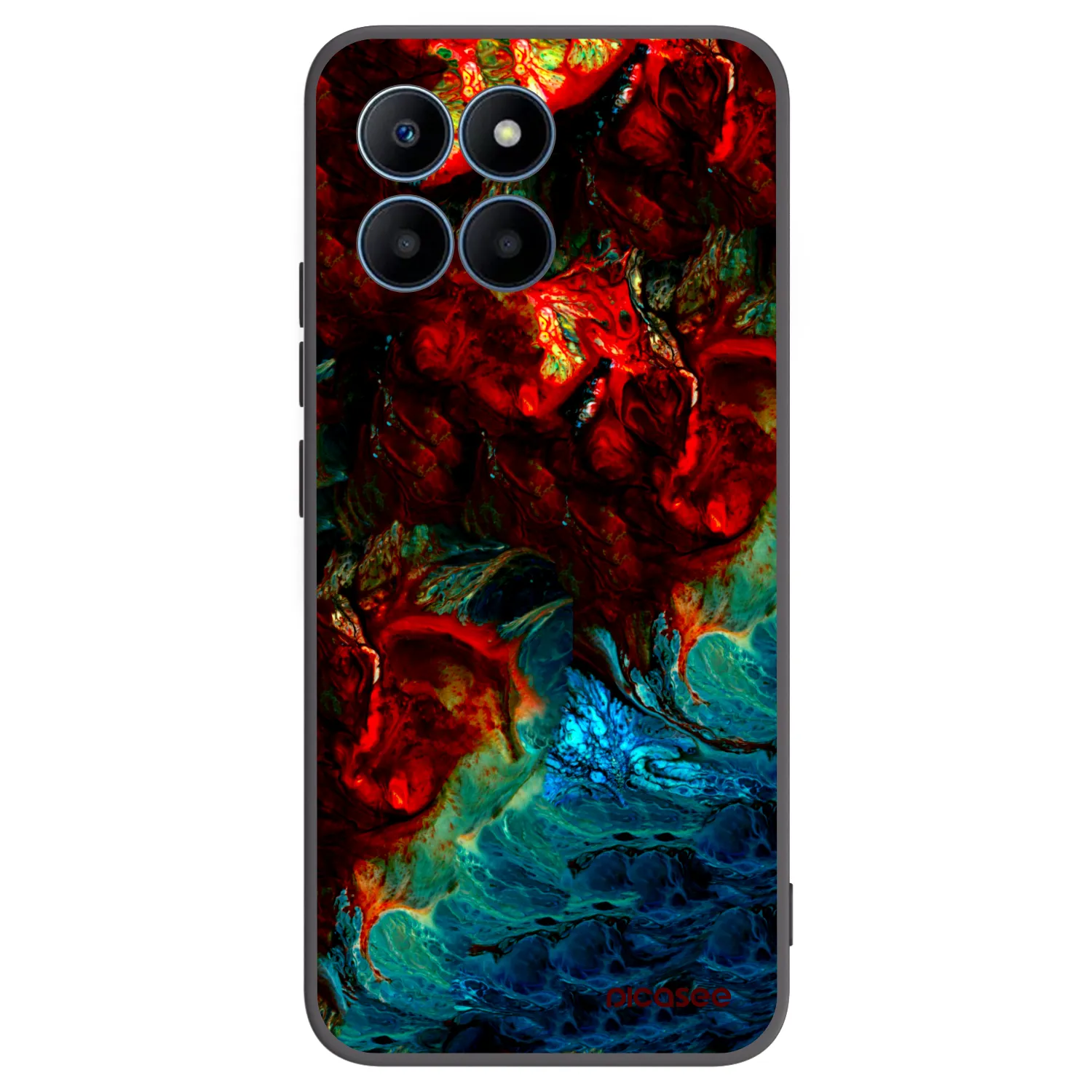 Picasee Honor 70 Lite Hülle - Schwarzes Silikon - Universe