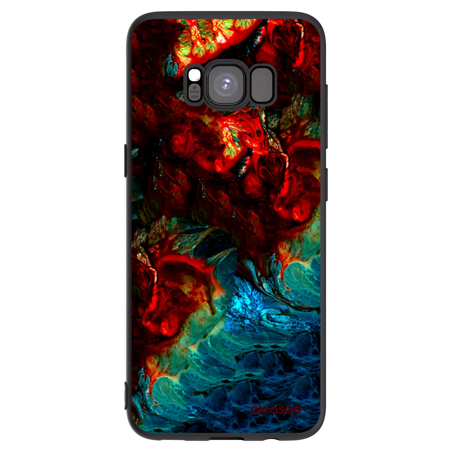 Picasee Samsung Galaxy S8 G950F Hülle - Schwarzes Silikon - Universe