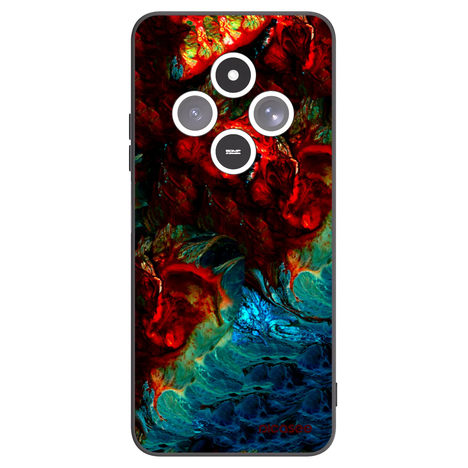 Picasee Xiaomi Redmi 14C Hülle - Schwarzes Silikon - Universe
