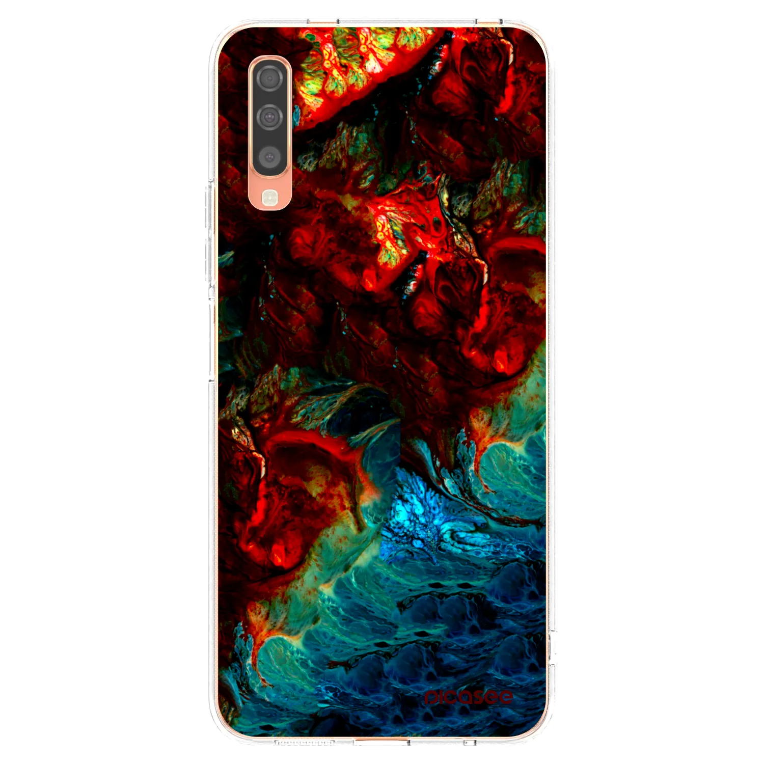 Picasee Samsung Galaxy A70 A705F Hülle - Transparentes Silikon - Universe