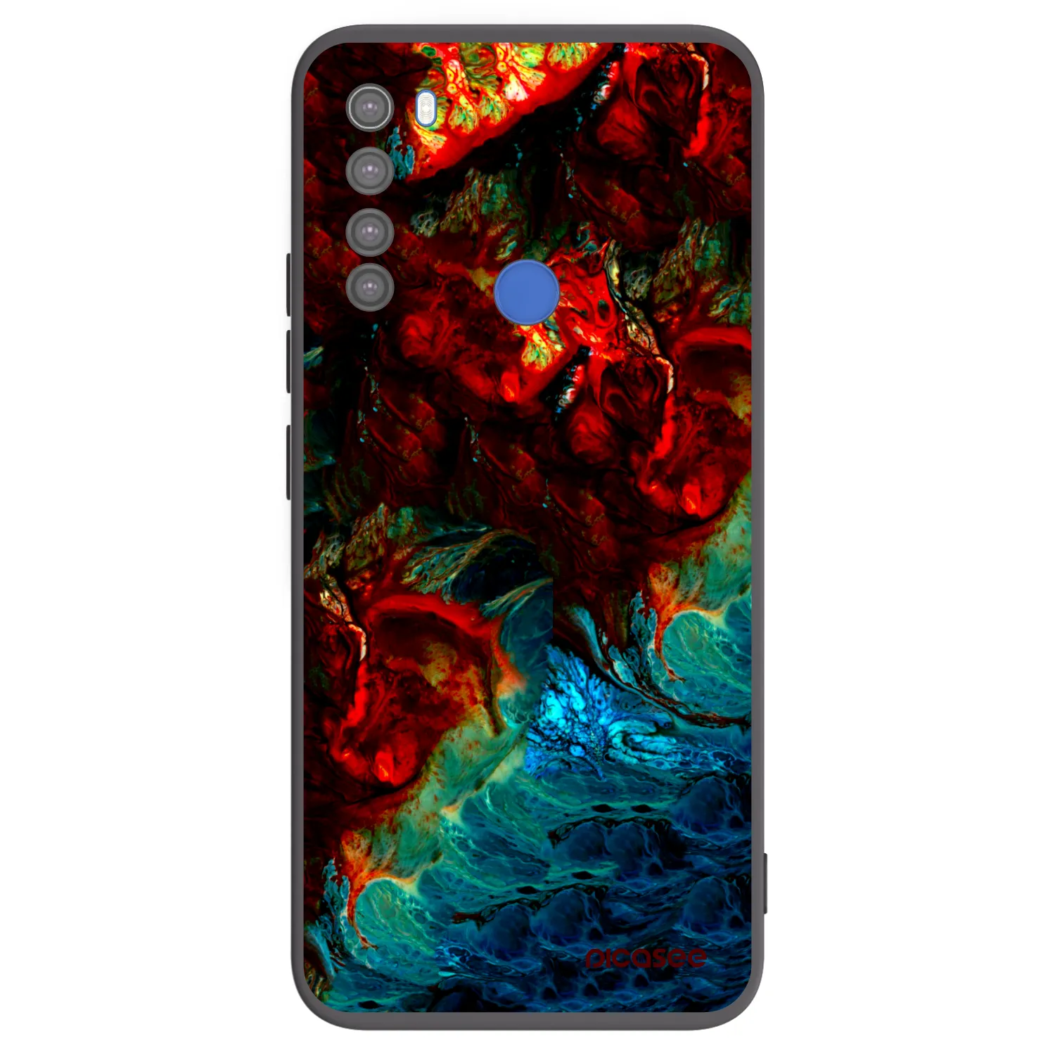 Picasee Xiaomi Redmi Note 8T Hülle - Schwarzes Silikon - Universe