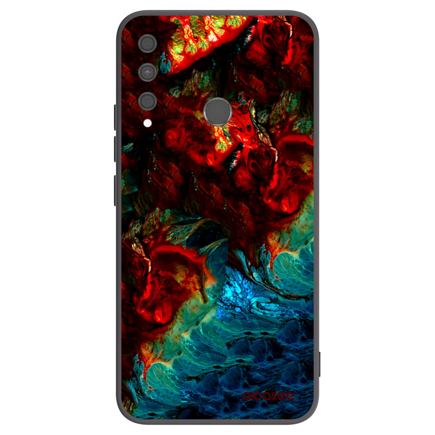 Picasee Huawei P40 Lite E Hülle - Schwarzes Silikon - Universe