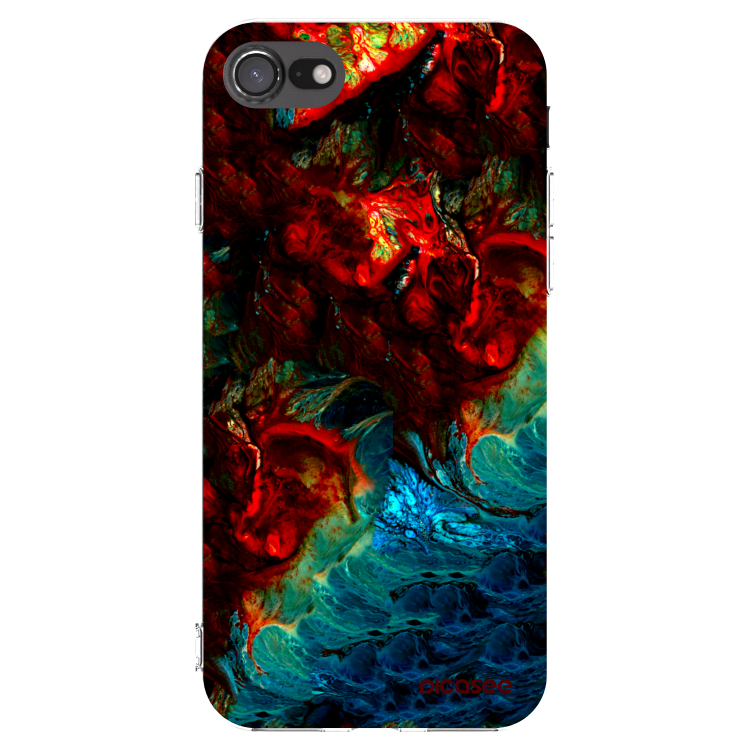 Picasee Apple iPhone SE 2020 Hülle - Transparentes Silikon - Universe