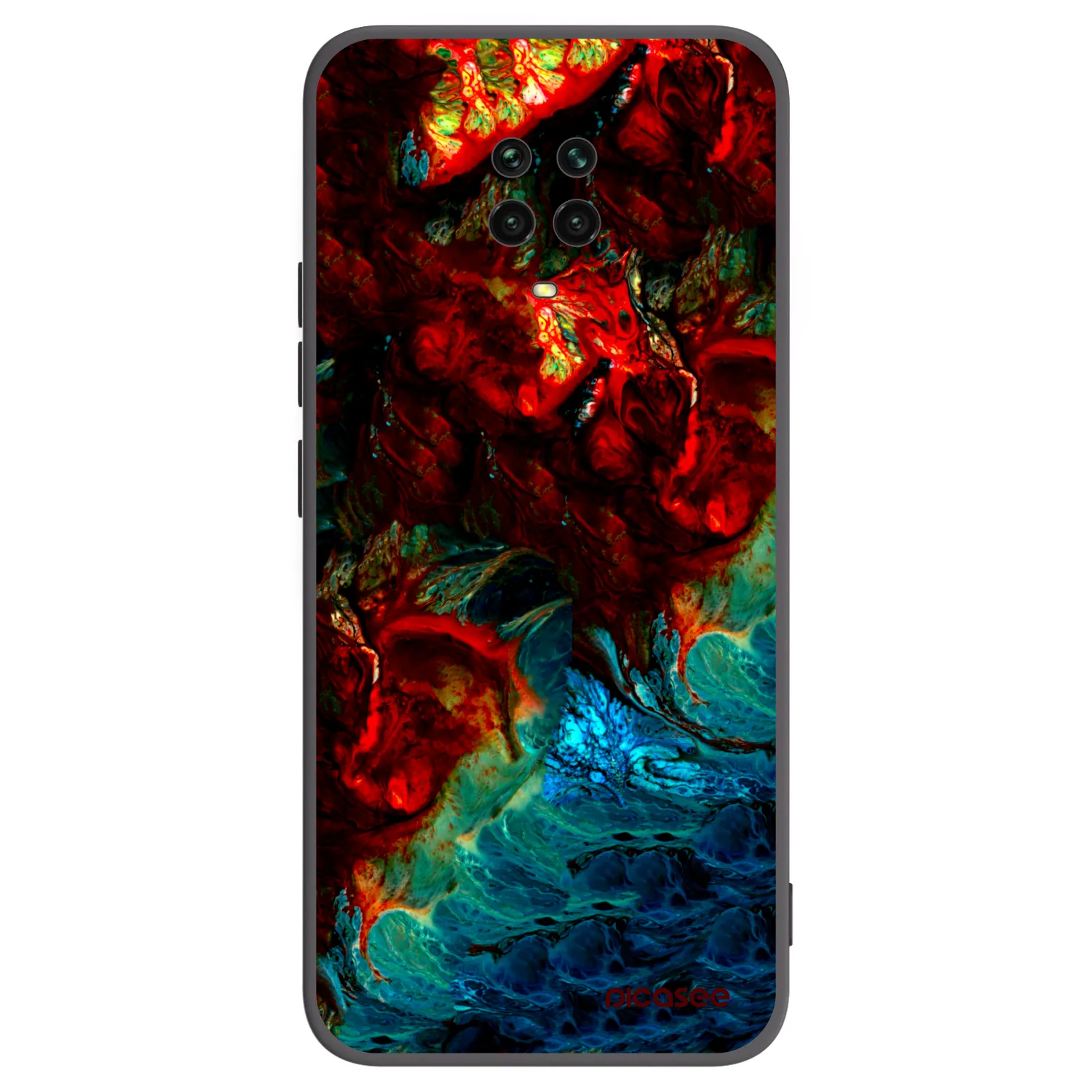 Picasee Xiaomi Redmi Note 9S Hülle - Schwarzes Silikon - Universe