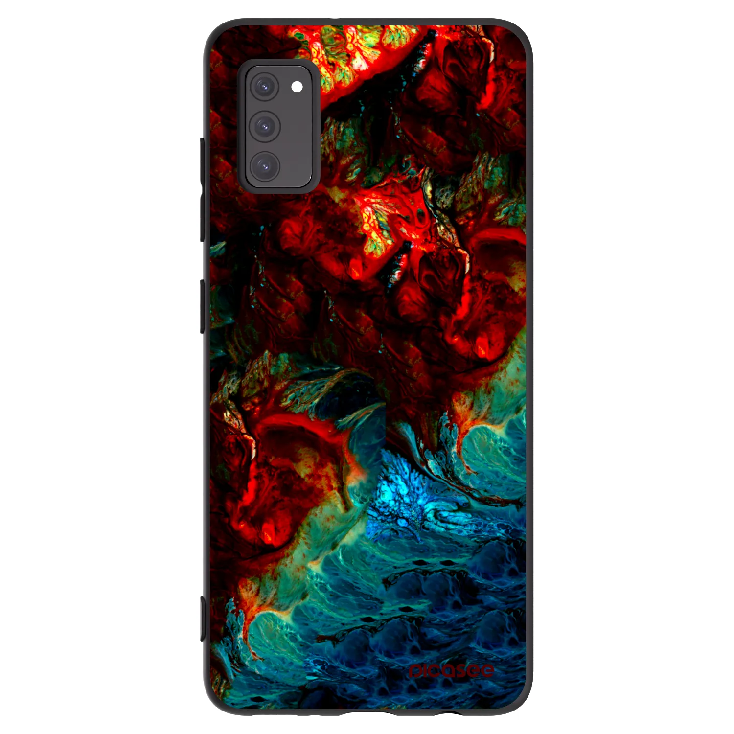 Picasee Samsung Galaxy A41 A415F Hülle - Schwarzes Silikon - Universe