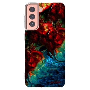 Picasee Samsung Galaxy S21 5G G991B Hülle - Transparentes Silikon - Universe