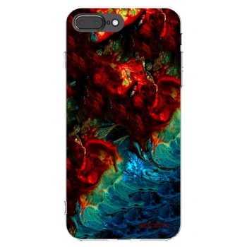 Picasee Apple iPhone 8 Plus Hülle - Transparentes Silikon - Universe