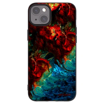 Picasee Apple iPhone 15 Plus Hülle - Schwarzes Silikon - Universe