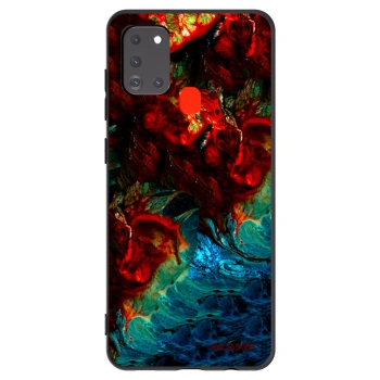 Picasee Samsung Galaxy A21s Hülle - Schwarzes Silikon - Universe