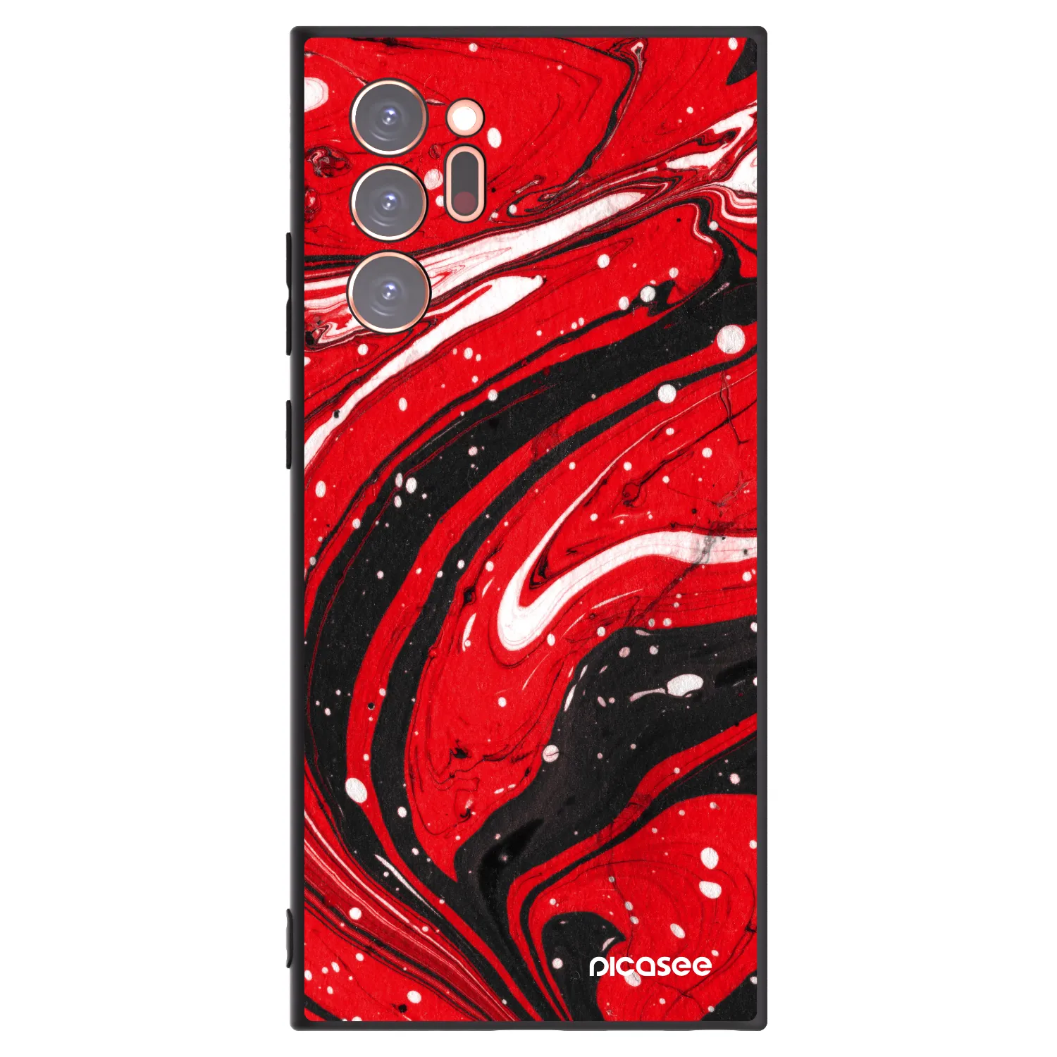 Picasee Samsung Galaxy Note 20 Ultra Hülle - Schwarzes Silikon - Red black