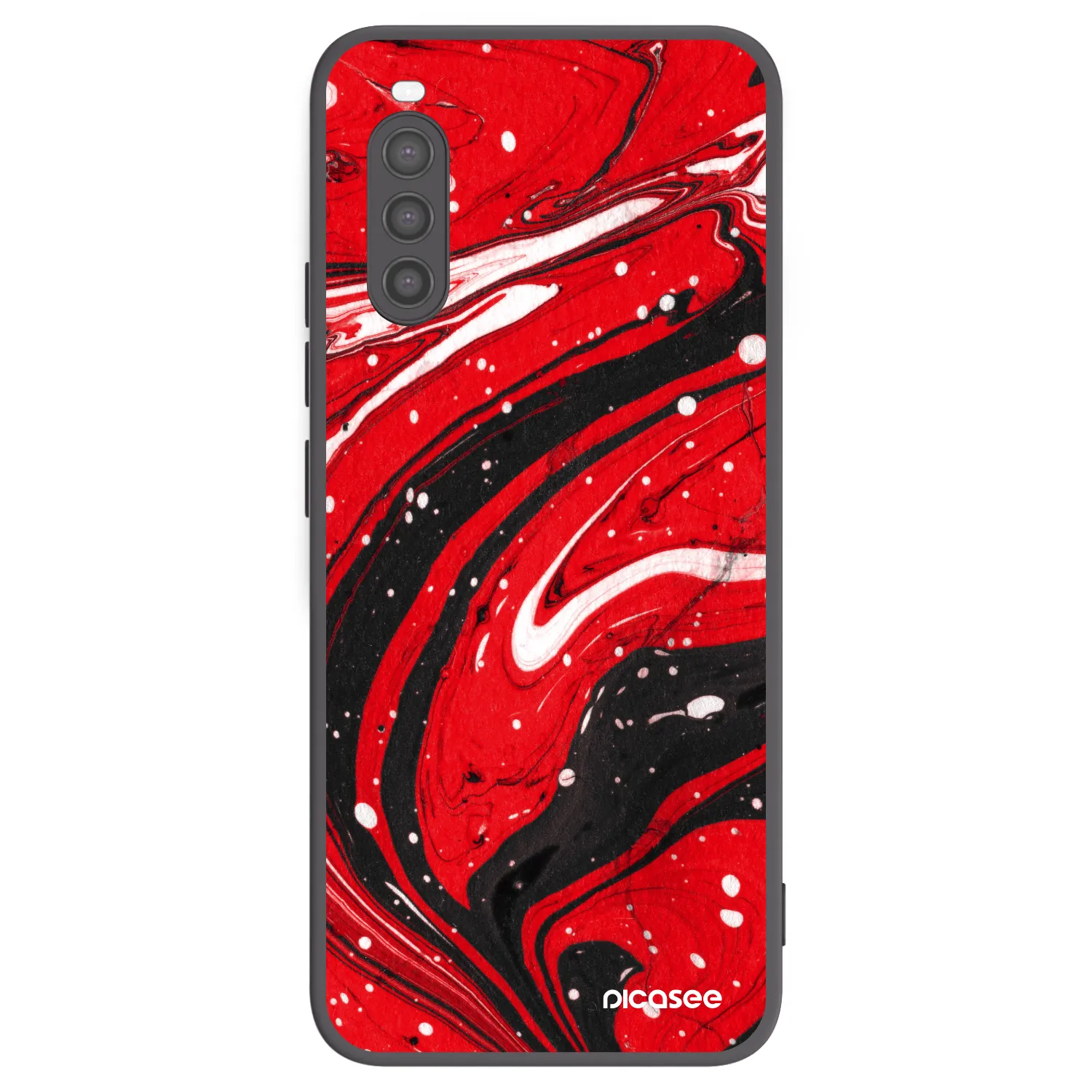 Picasee Sony Xperia 10 II Hülle - Schwarzes Silikon - Red black
