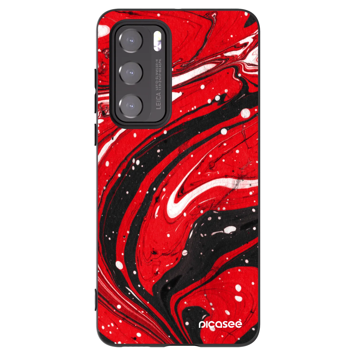 Picasee Huawei P40 Hülle - Schwarzes Silikon - Red black