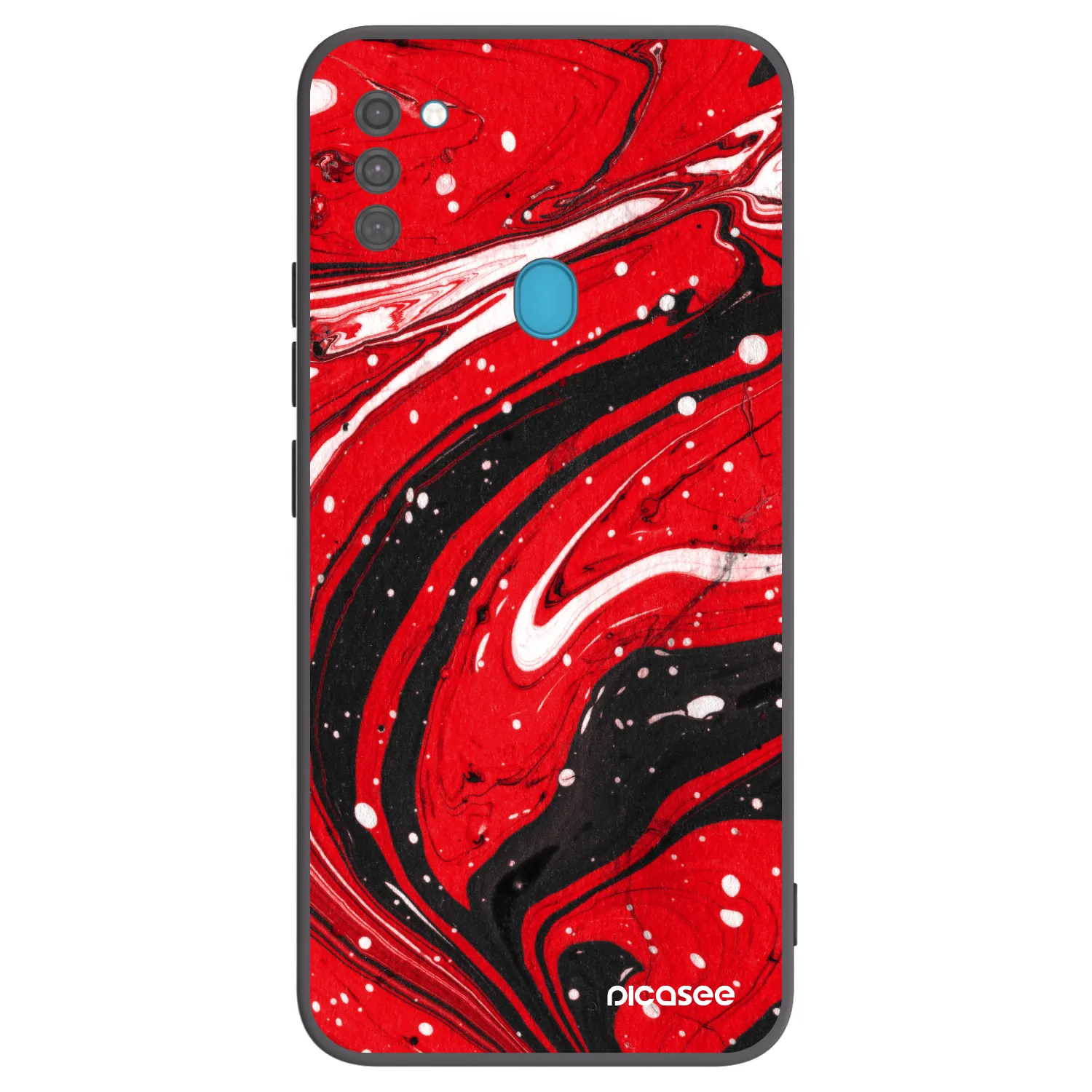 Picasee Samsung Galaxy M11 Hülle - Schwarzes Silikon - Red black