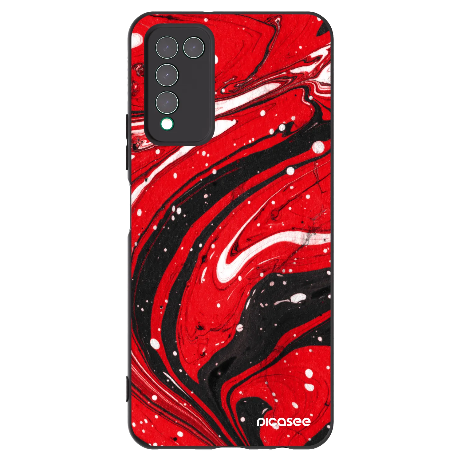 Picasee Honor 10X Lite Hülle - Schwarzes Silikon - Red black