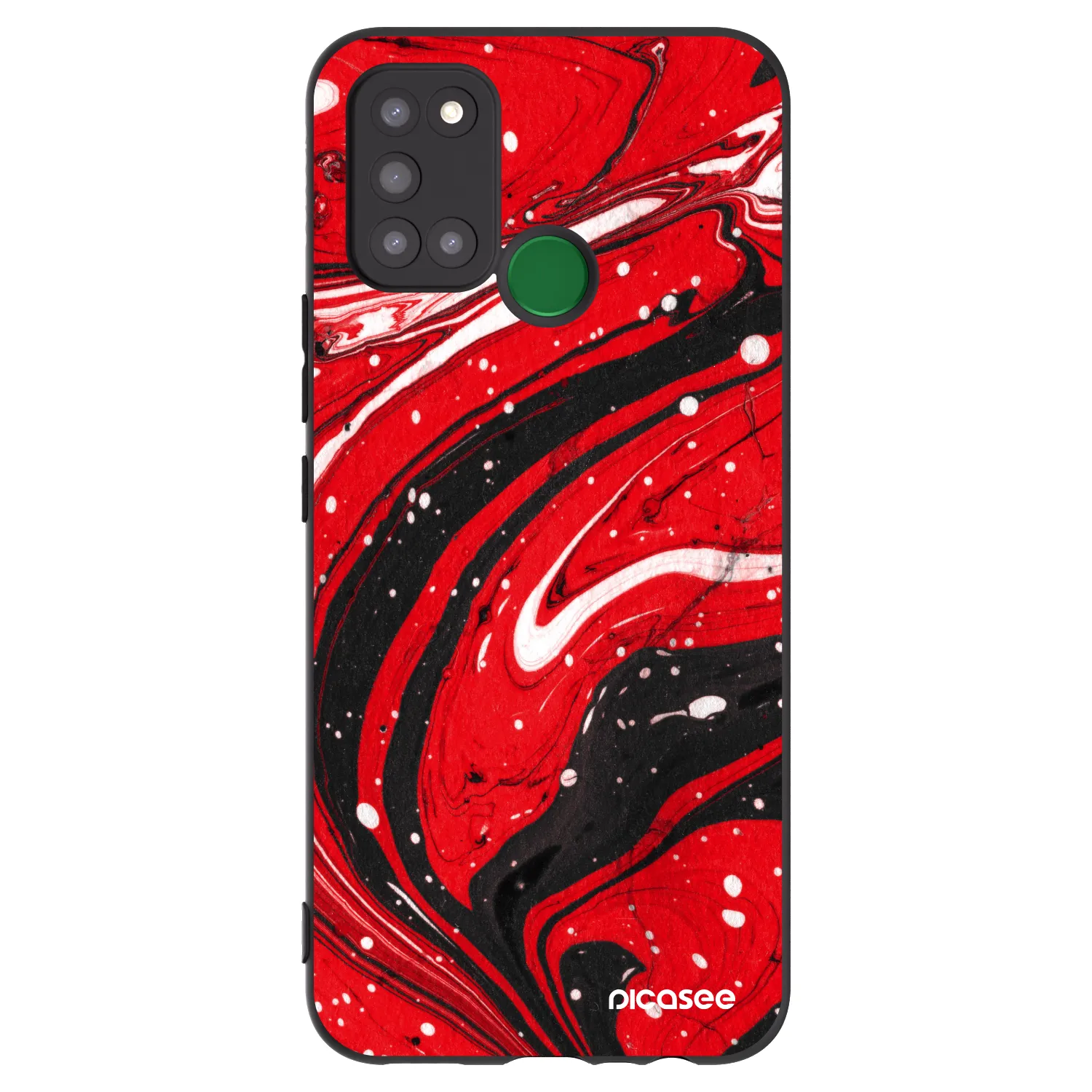 Picasee Realme 7i Hülle - Schwarzes Silikon - Red black