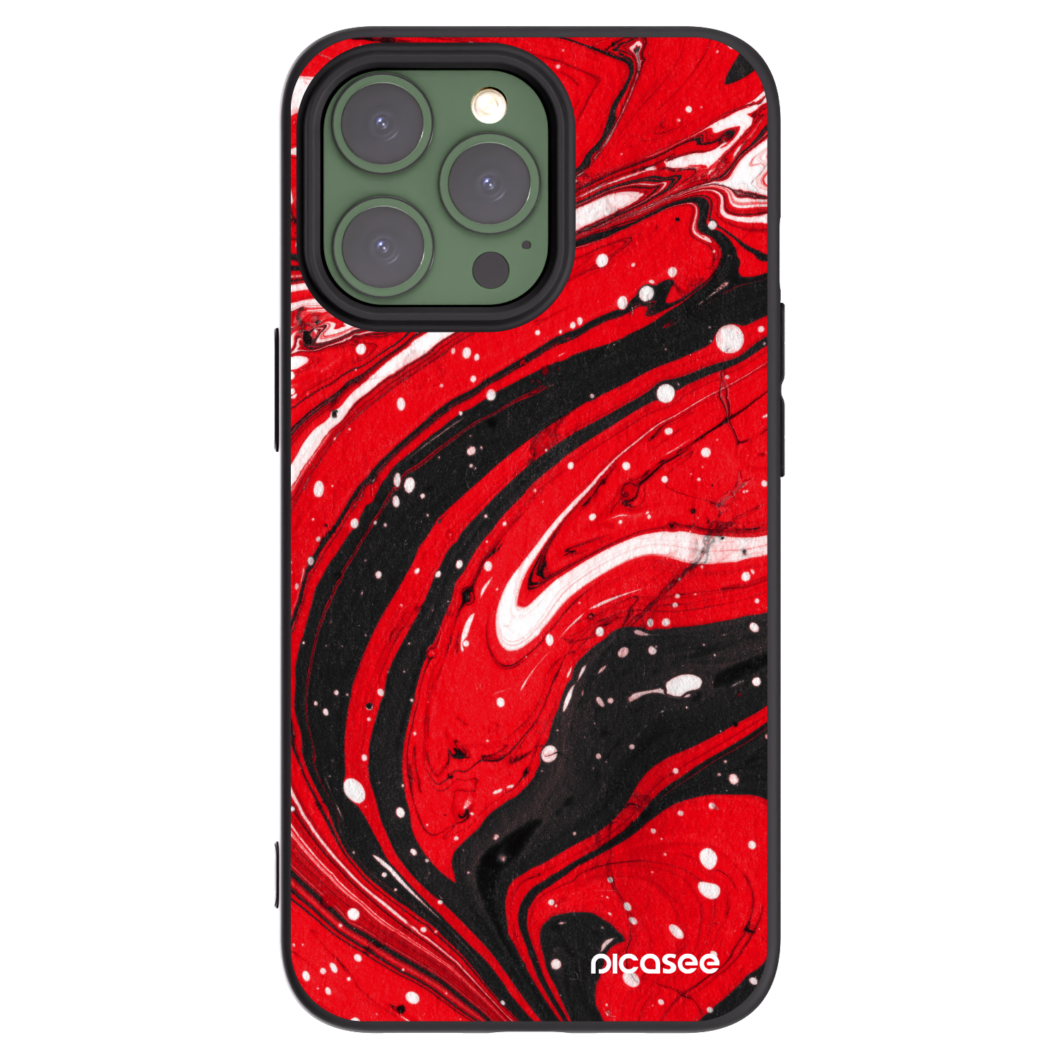 Picasee Apple iPhone 13 Pro Hülle - Schwarzes Silikon - Red black